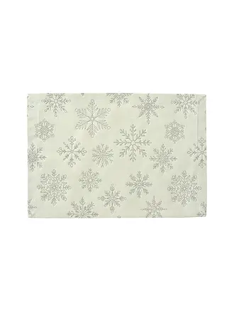 SANDER | Weihnachts Tischset 35x50cm CRISTALLO LUCE Ecru/Silver | 